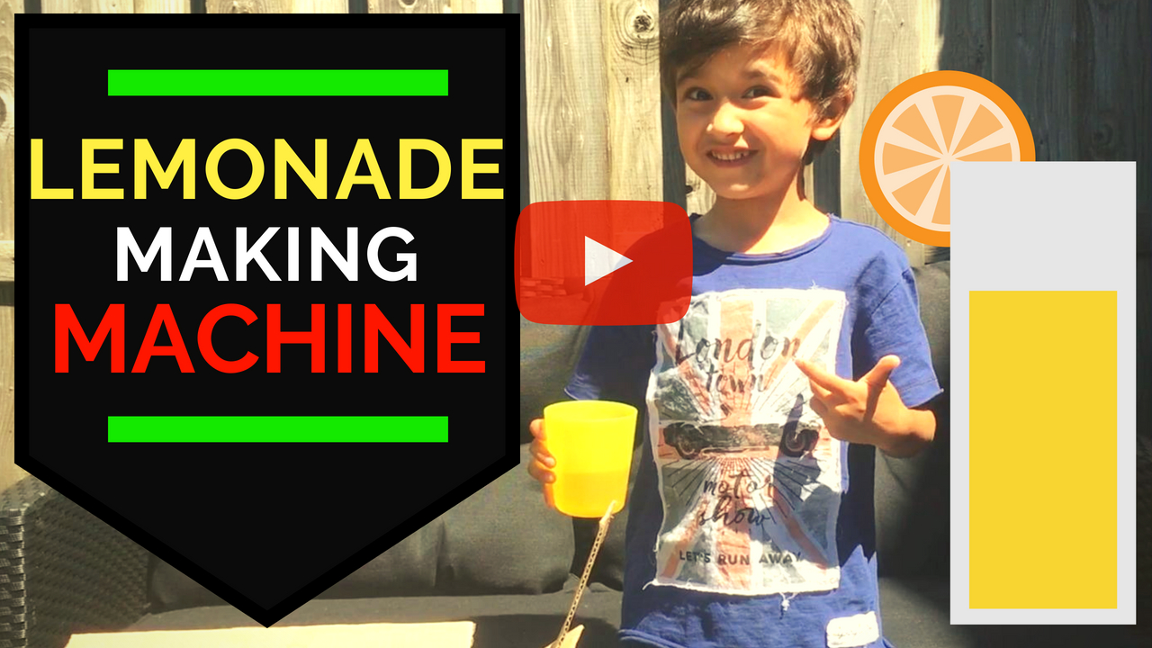 Youtube Max Lemonade making machine a la toddler 5 year old