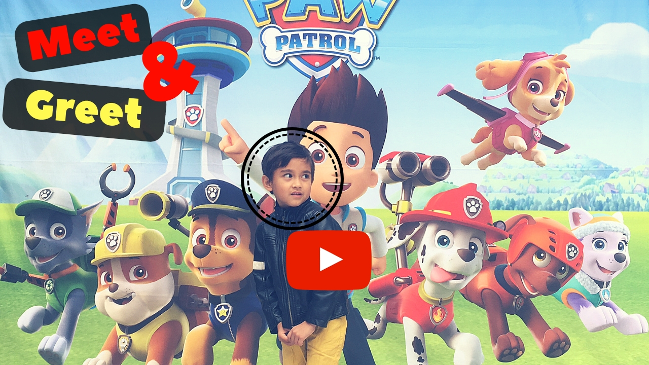 Youtube thumbnail Max meet and greet paw patrol Chase Marshall withplay button