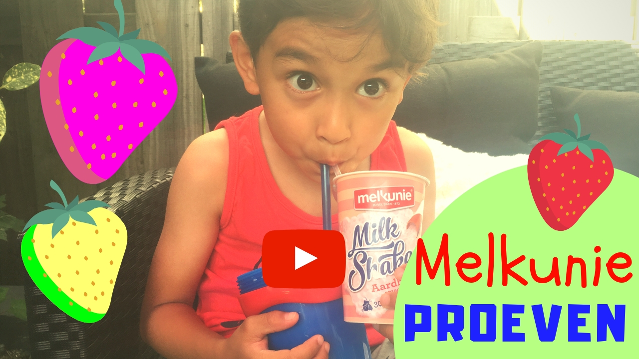 Youtube thumbnail Max melkunie milkshake aardbei frozen milkshake maker play button