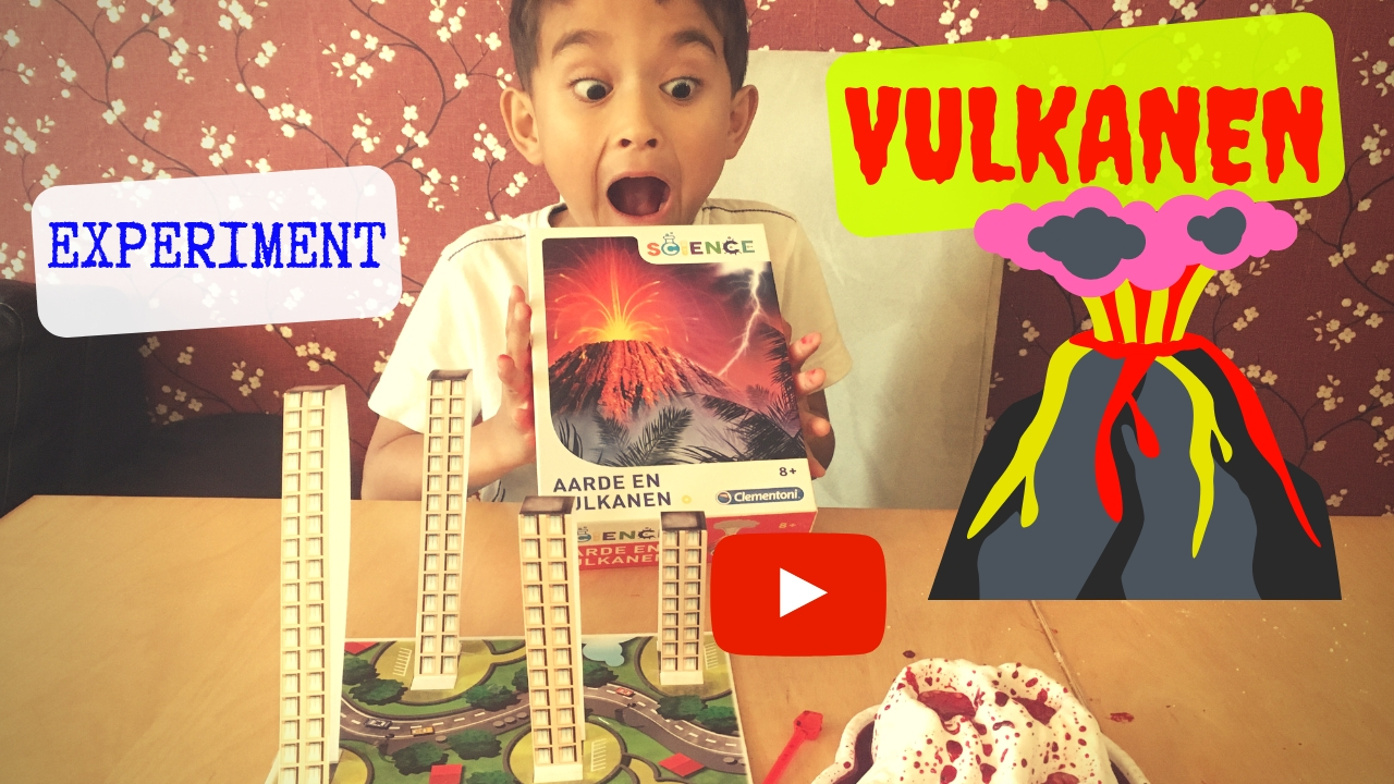 Youtube Max aarde en vulkanen science experiment kruidvat clementoni ep2 play button