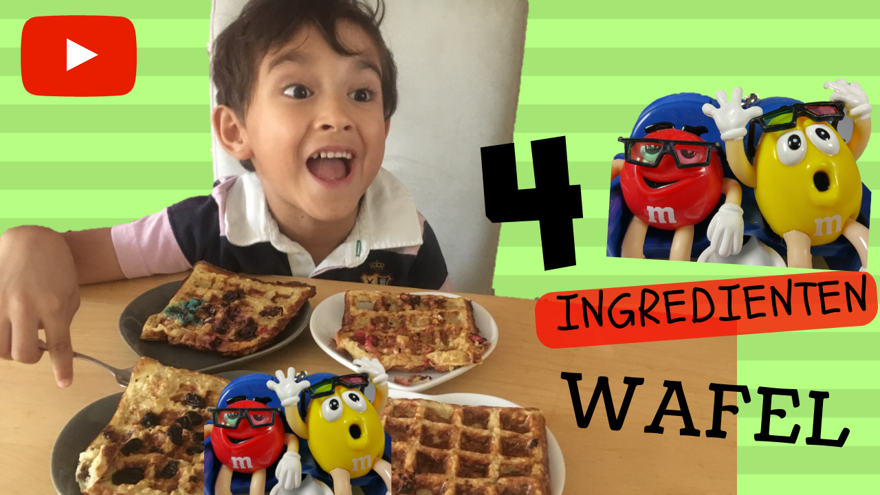 Youtube thumbnail Max gezonde wafel 4 ingredienten m&M fruit pindakaas sugar playwithmax